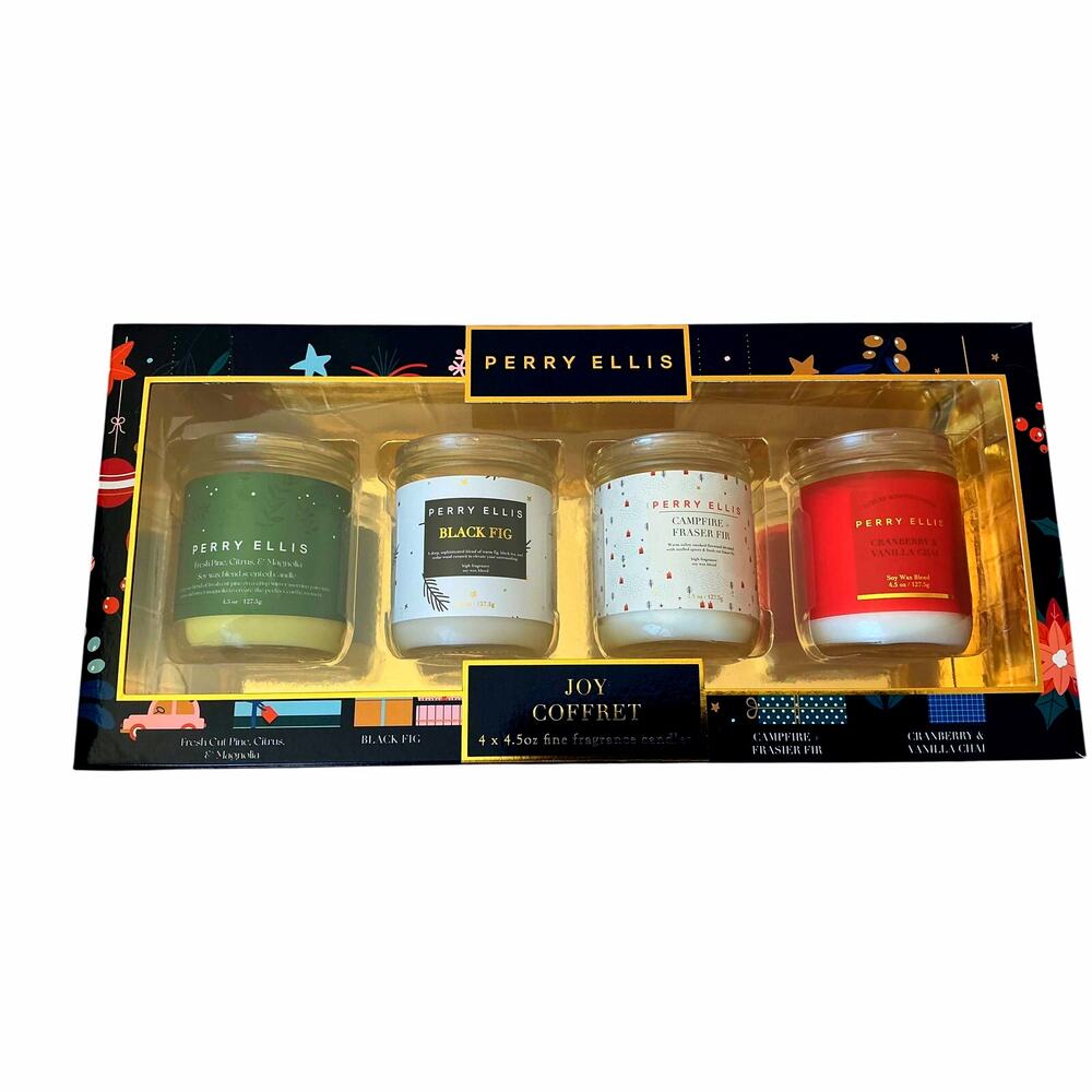 Perry Ellis Joy Coffret by Perry Ellis, 4 Piece Variety Candle Set
